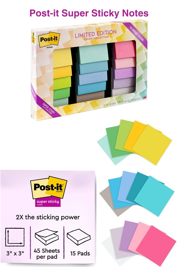 Set 12 Cuburi Post-it Color Asortat