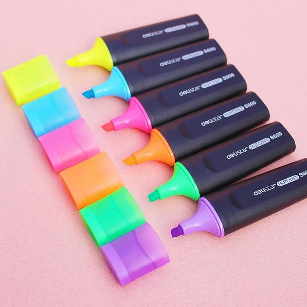 Set 6 Markere Textmarker Fluorescente